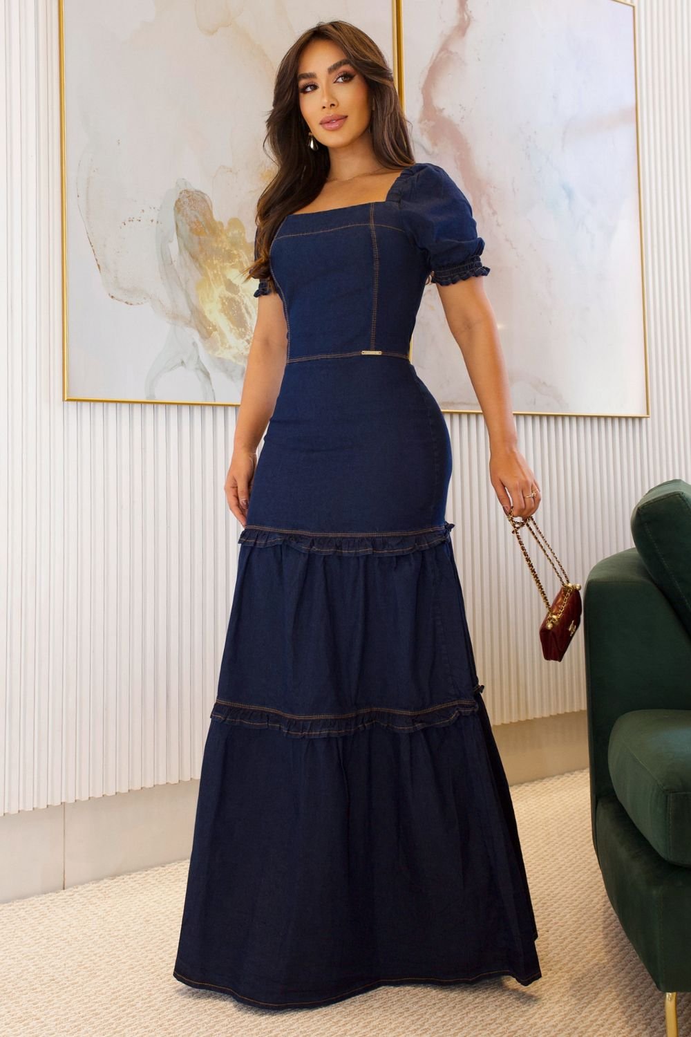 11 vestido jeans eduarda