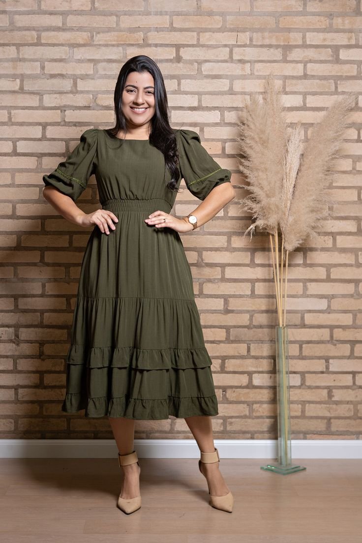 Vestido outono comportado