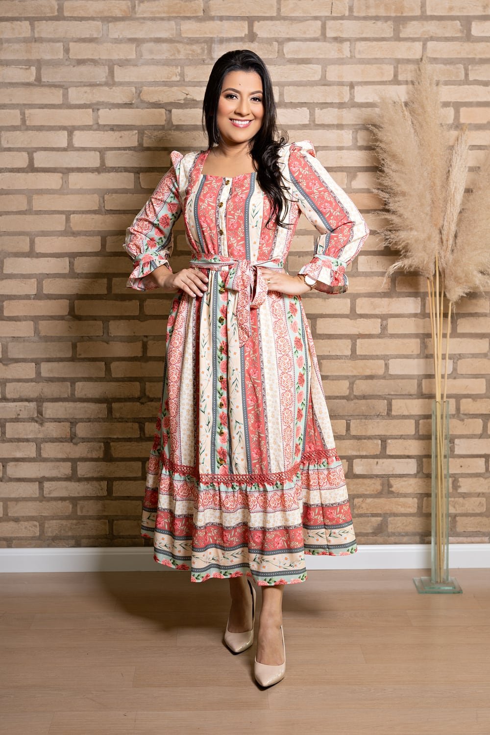 Vestido Floral Paty Aquila Tauheny